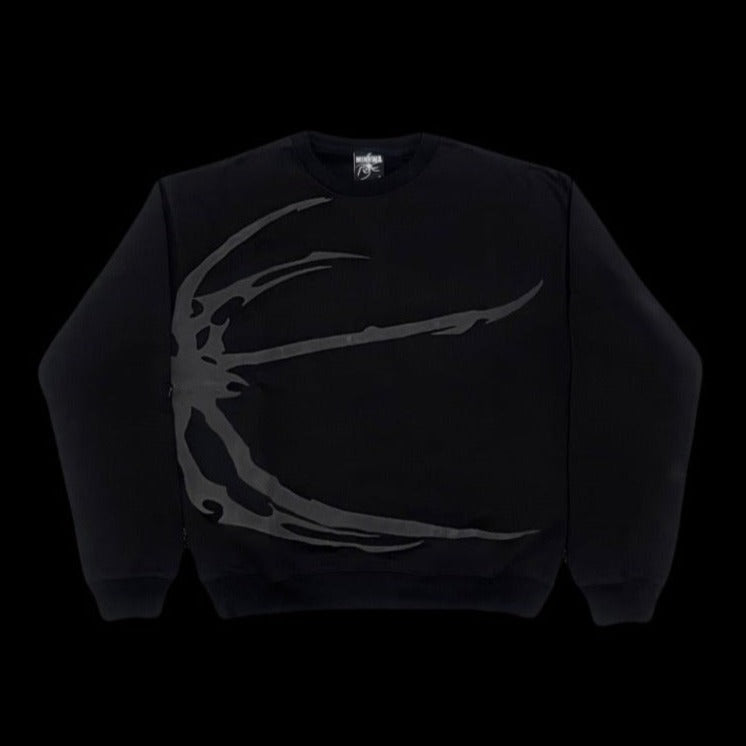 BLACK & GREY SPIDER SWEATER